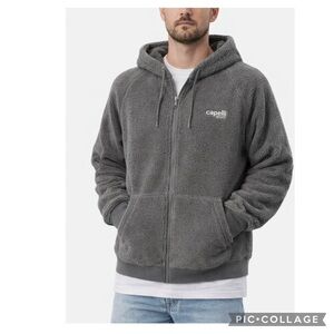 NEW CAPELLI SPORT FLEECE ZIP-UP HOODIE GRAY